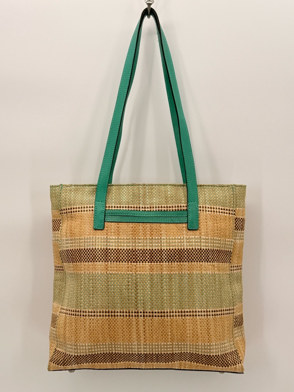 PATRICIA NASH Woven Straw Leather Tote Shoulder Bag Boho Large Summer - Picture 3 of 8